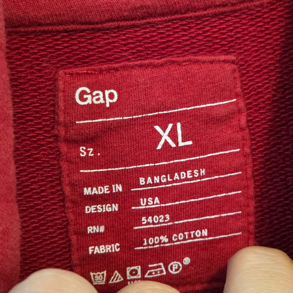 GAP 레드 빅로고 자수 후드집업 상품이미지8