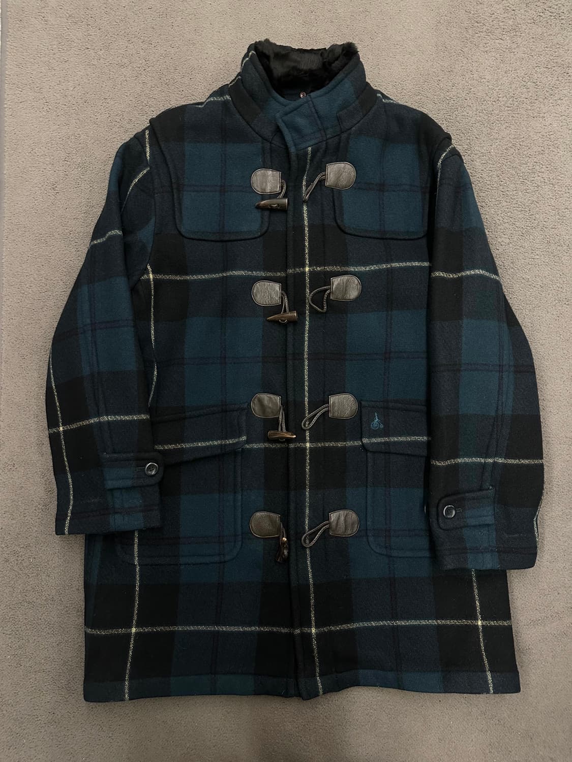 빈폴 체커 더플 떡볶이코트 처분  상품이미지1