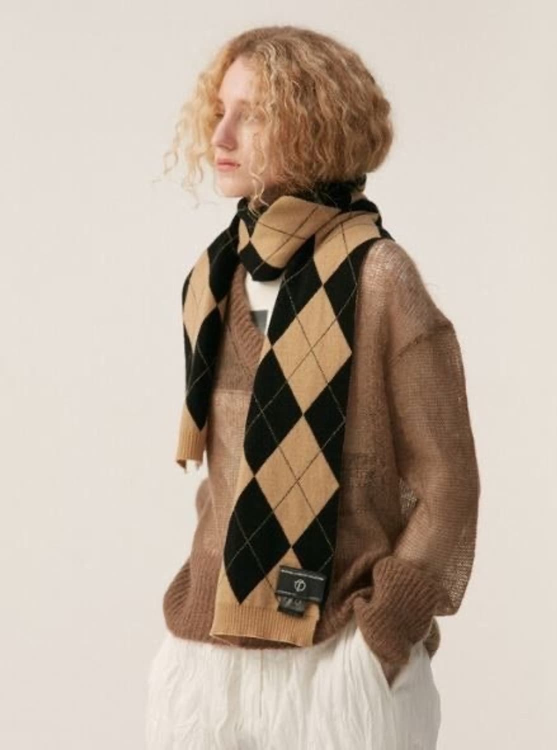 더오픈프로덕트(오픈 yy) 아가일 머플러 새상품 상품이미지1