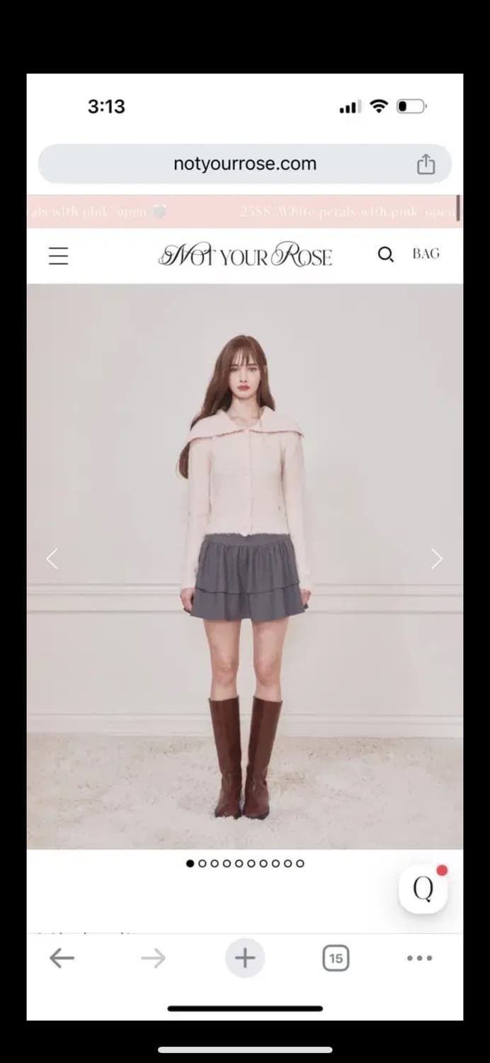 낫유어로즈 세일러 가디건 핑크 상품이미지1