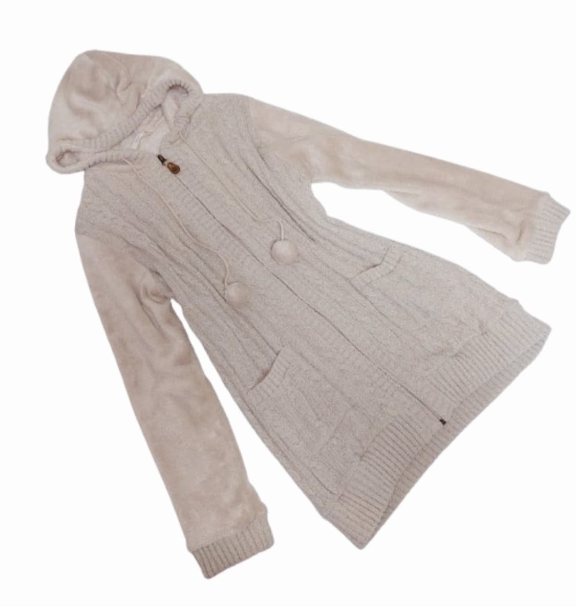 모리걸 갸루 폼폼 털후드집업 상품이미지1