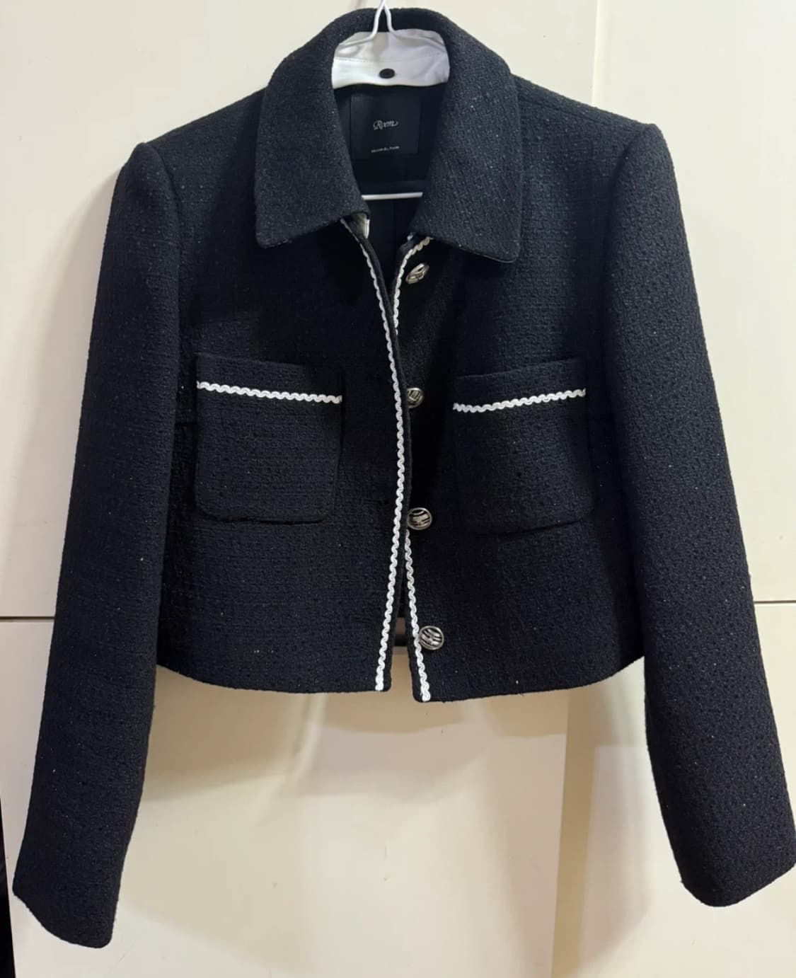 로엠 트위드 자켓 블랙 S 상품이미지2