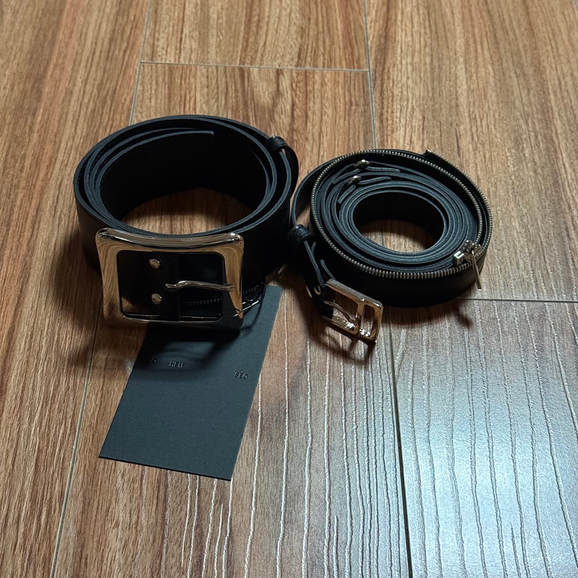 [새상품] 보헤미안서울 보헴서 듀얼 레이어드 벨트 블랙 상품이미지6