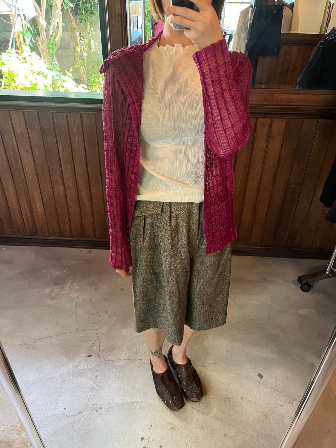 ISSEY MIYAKE ME grid pleats cardican 상품이미지1