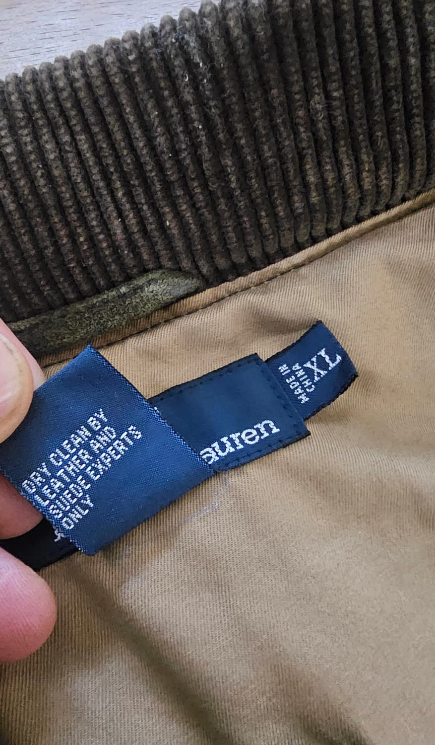 폴로 랄프로렌 오일 왁스 퀼팅 가죽 모호크 XL 사이즈  상품이미지5