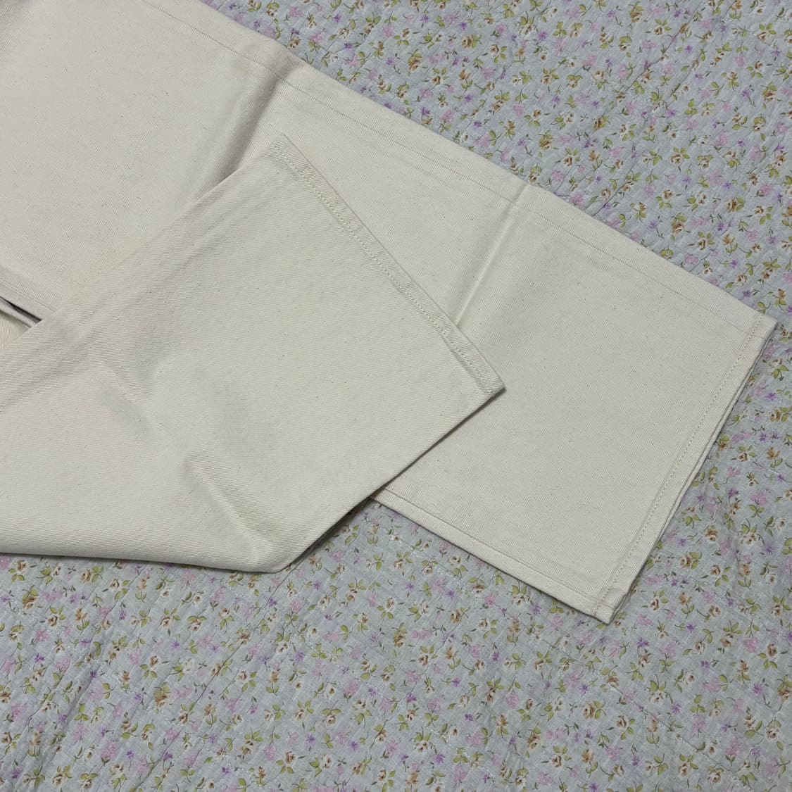 무인양품 밴딩 데님 와이드 배기 팬츠 (새상품) 상품이미지4