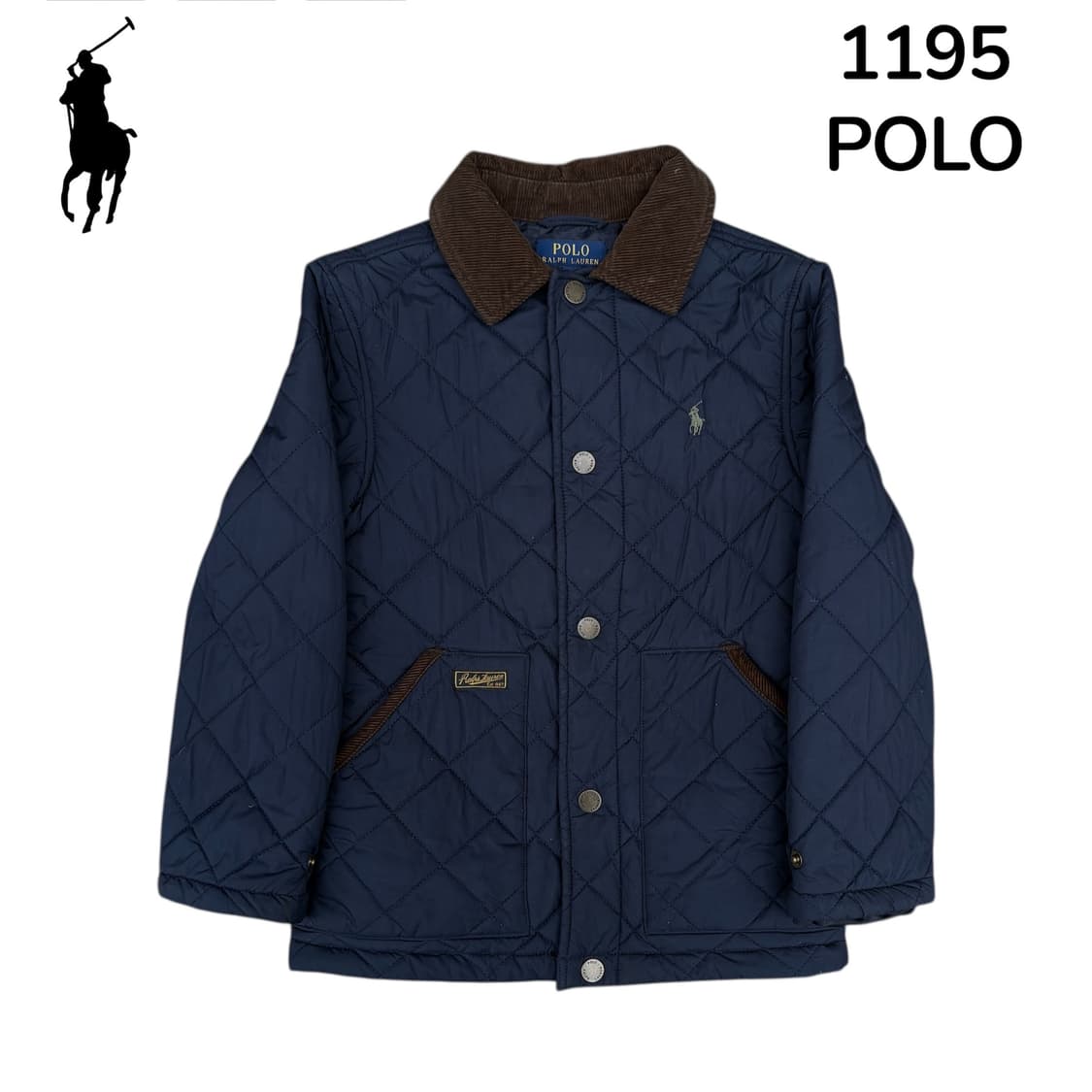폴로 네이비 퀄팅 자켓 패딩 S 상품이미지2