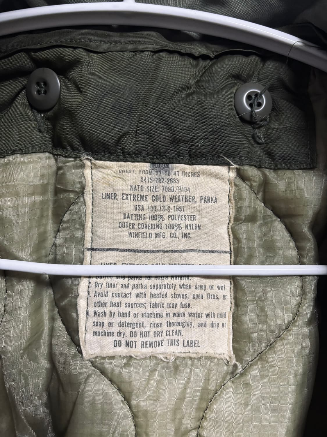 70s U.S. 오리지날 M-65 피쉬테일 자켓 상품이미지4