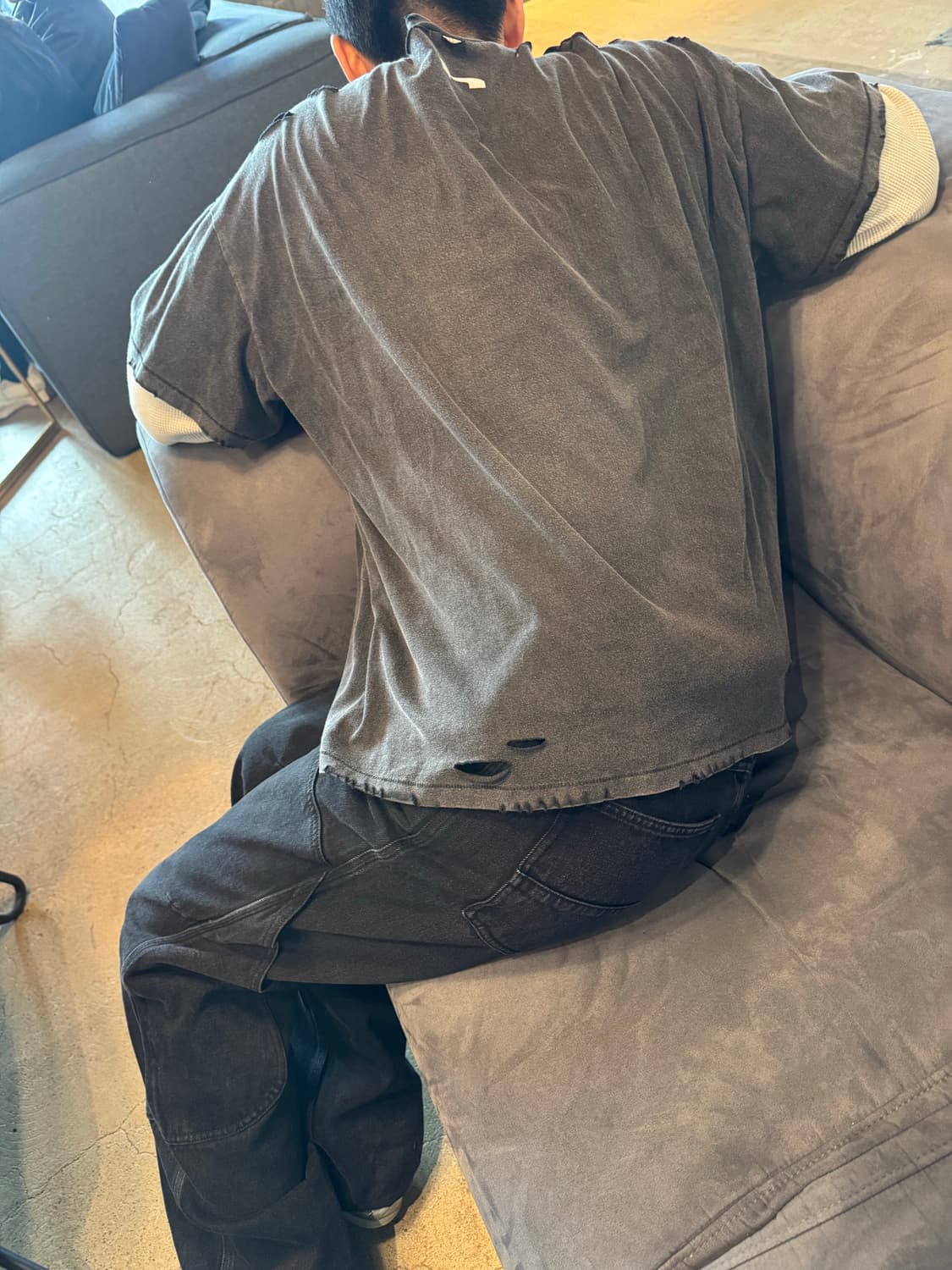 Hommeless 빈티지 레이어드 티셔츠 상품이미지5