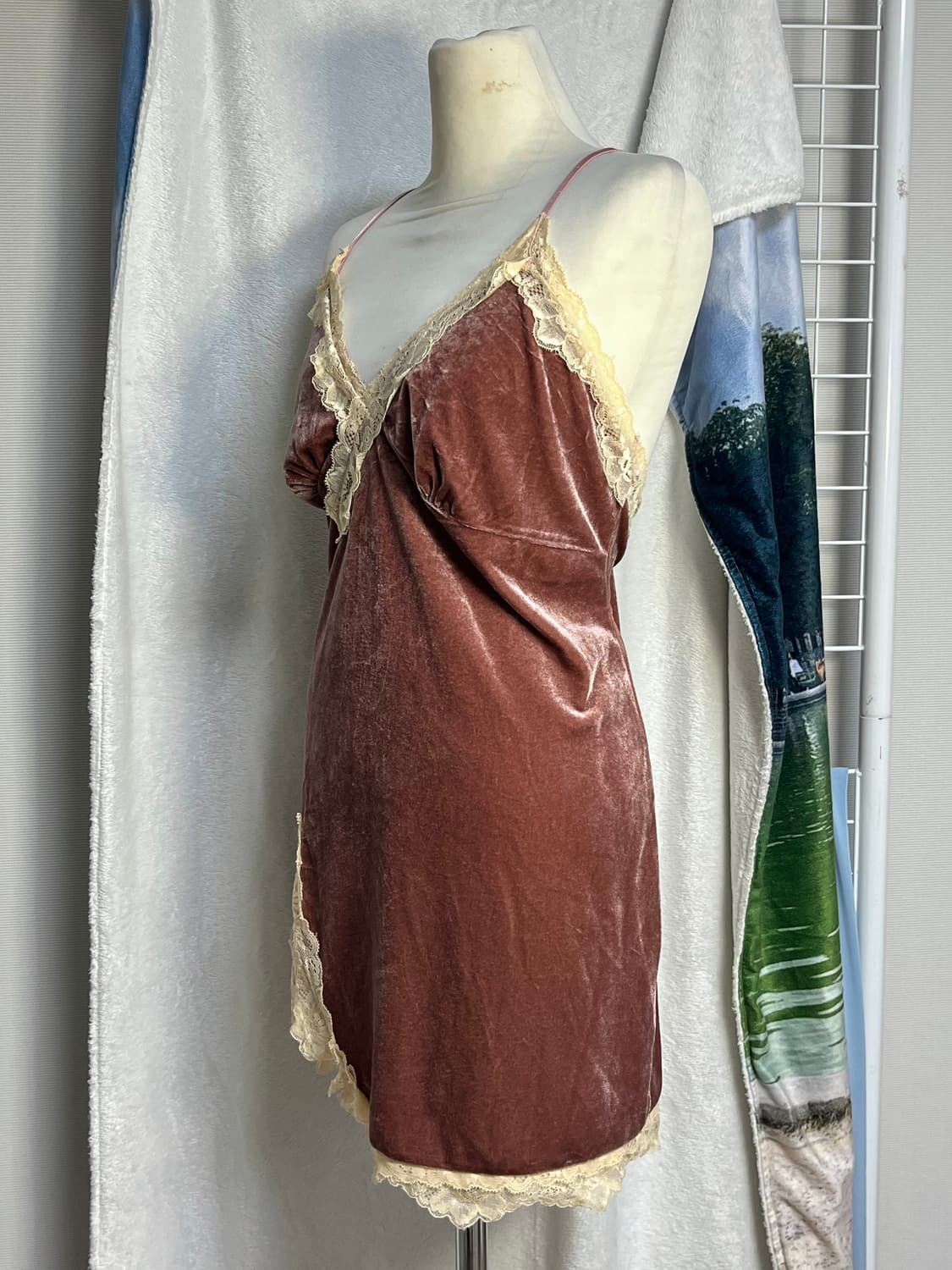 로맨틱갸루 벨벳 슬립 원피스 상품이미지2