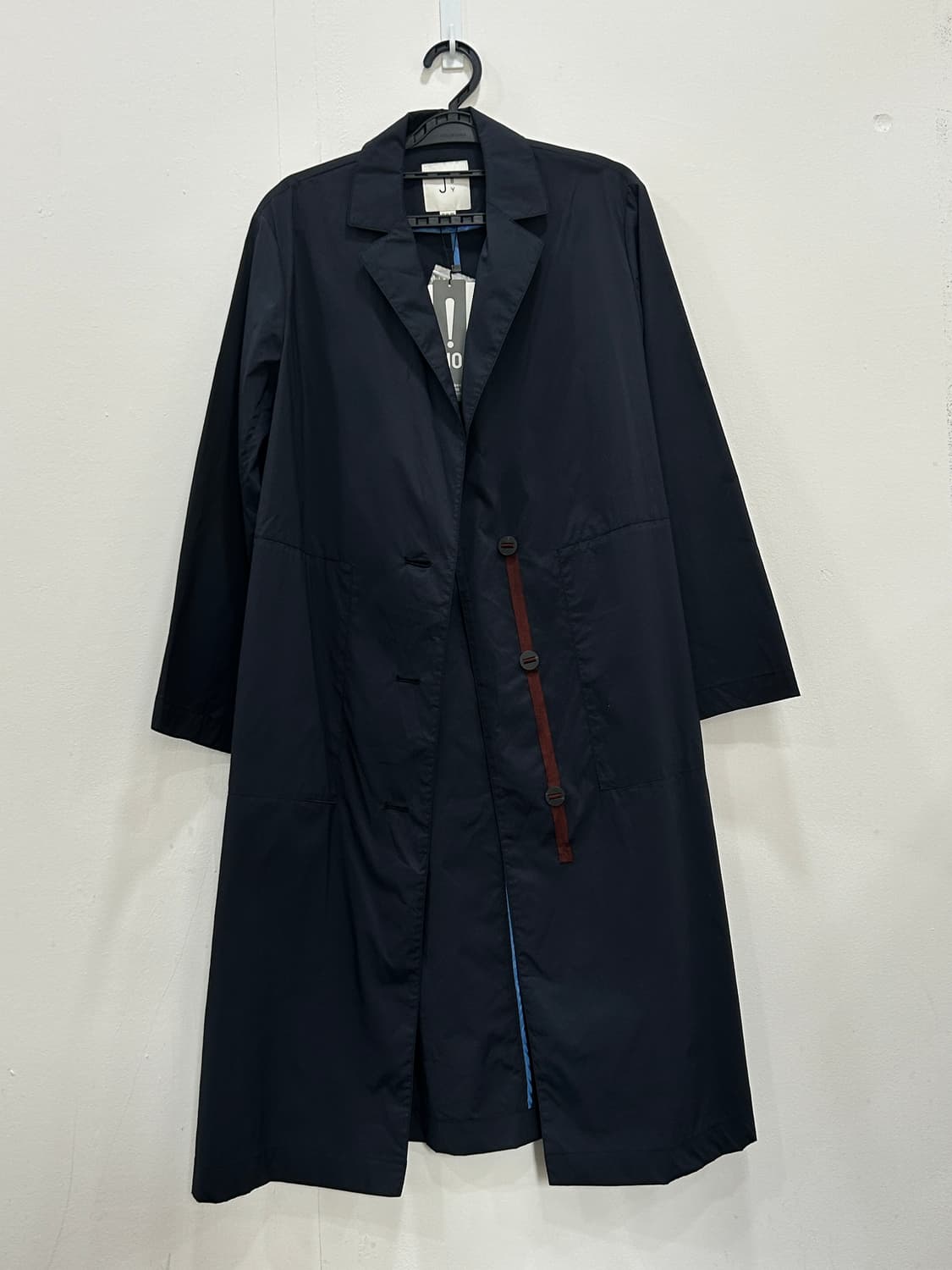 새상품 J BY 제이바이 네이비 버건디 배색 트렌치코트 66 상품이미지2