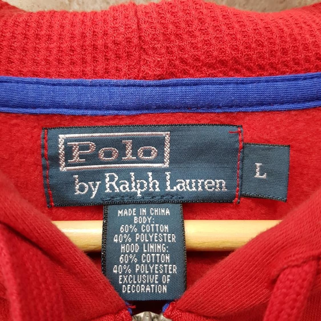 폴로 랄프로렌  풀집업 후드 스웨트셔츠 L사이즈  상품이미지3