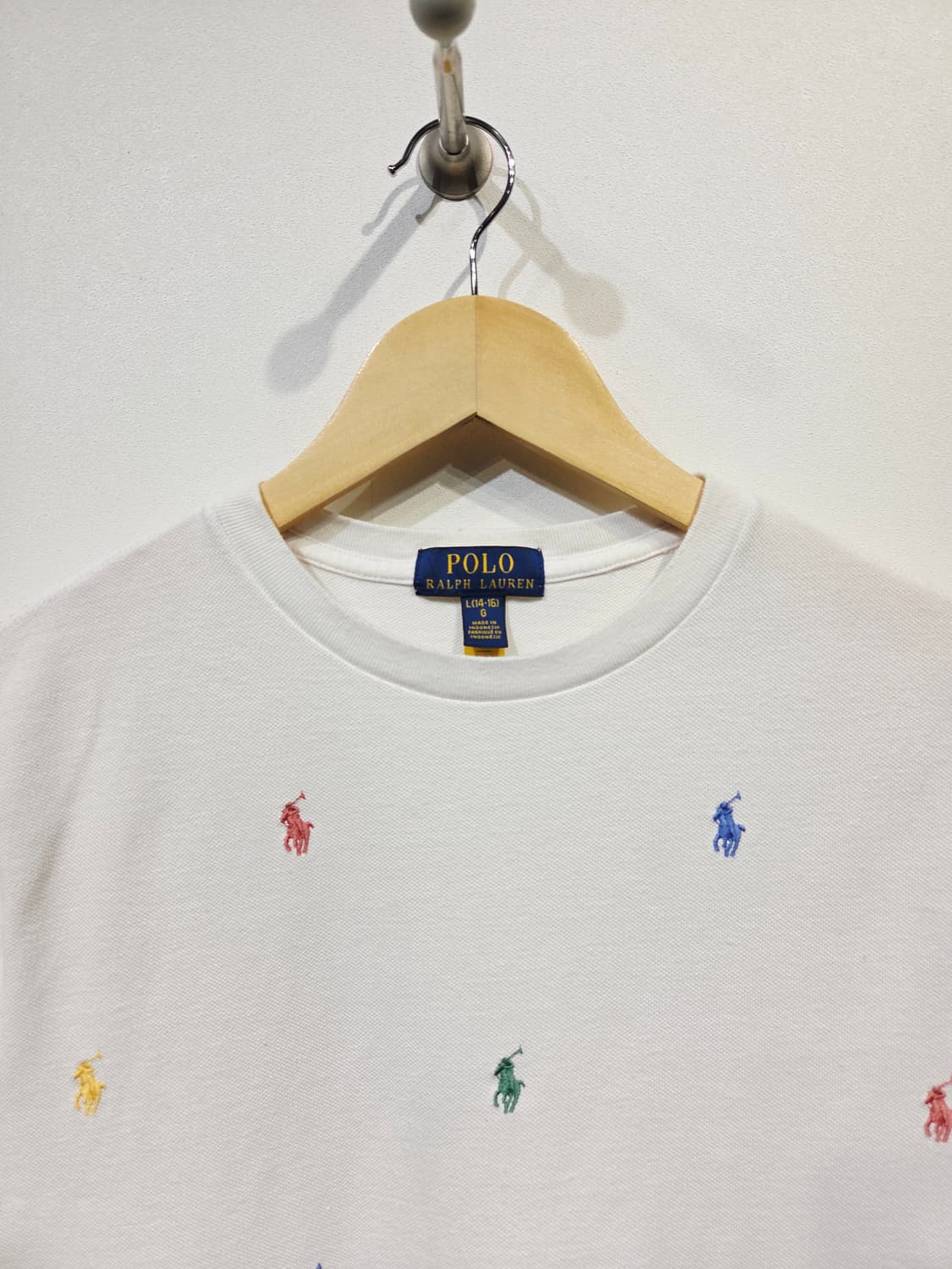 폴로 랄프로렌 신형 멀티 포니 반팔 티셔츠 화이트 상품이미지3