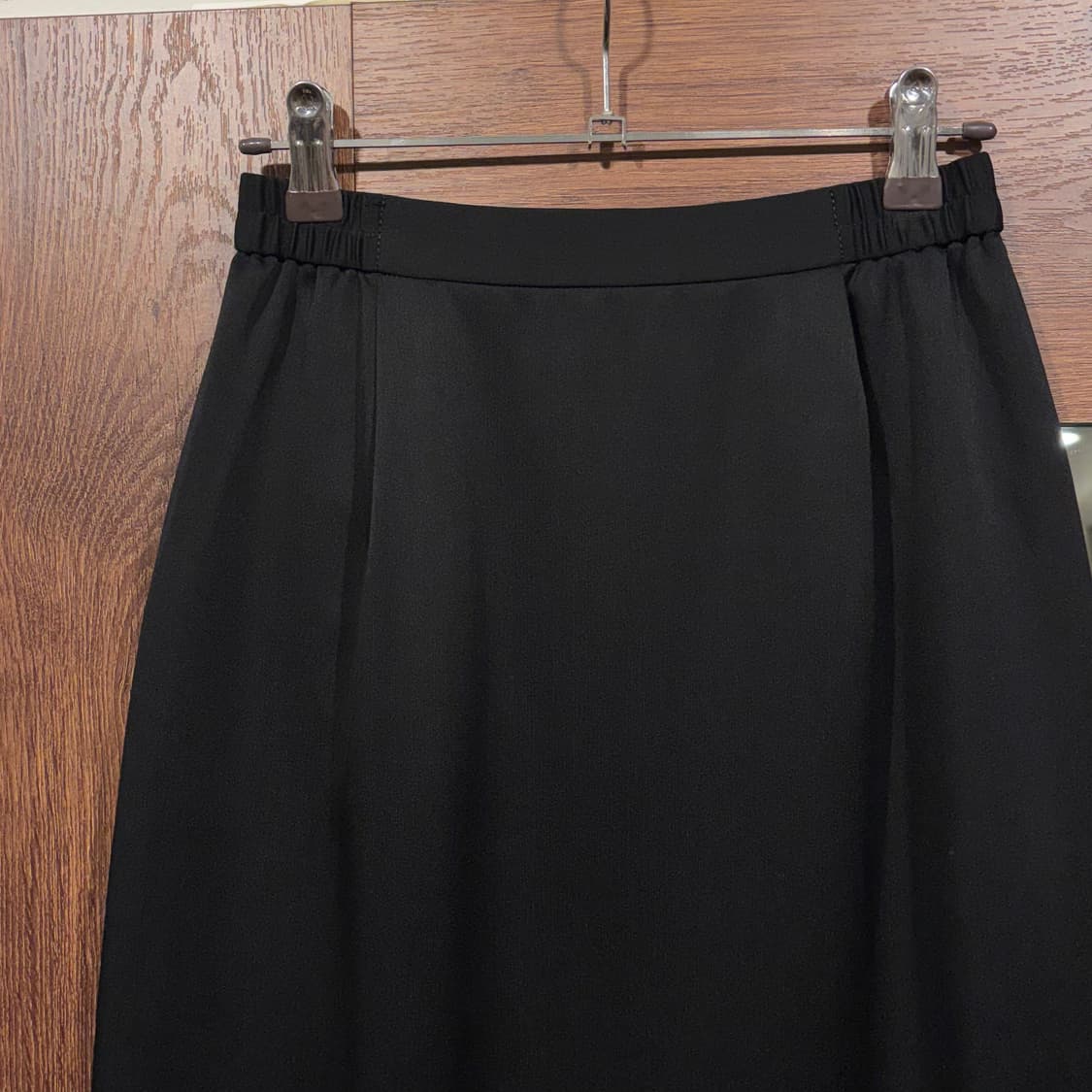 일본 빈티지 블랙 프릴 미디 스커트 상품이미지3