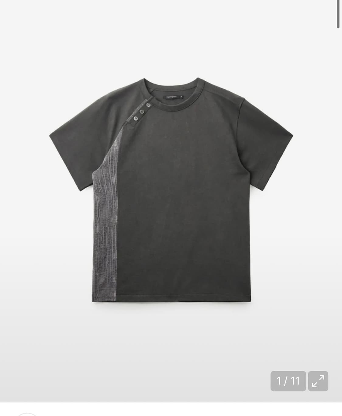 해칭룸  henlyneck tee charcoal m사이즈 풀 구성품 상품이미지1