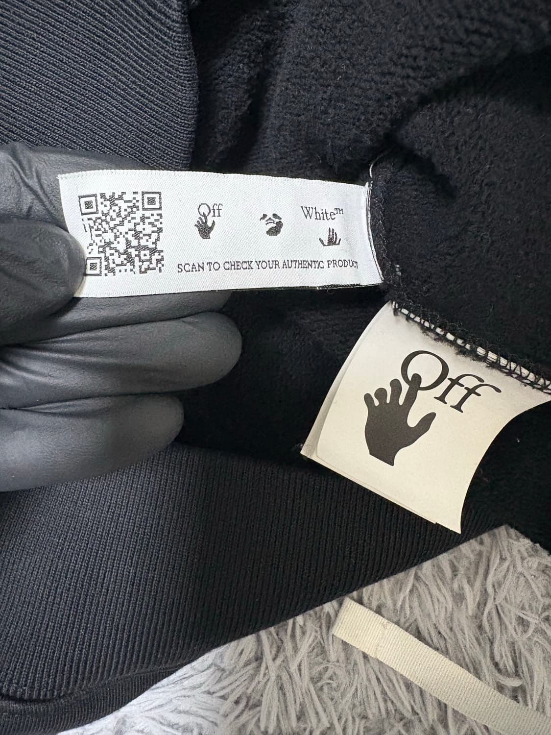 오프화이트 스프레이 애로우 후드집업 상품이미지5