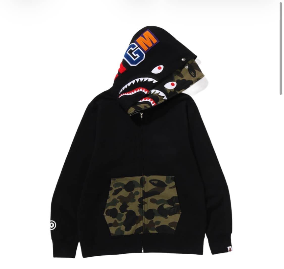 BAPE 베이프 샤크 풀집 더블 후드집업  상품이미지1