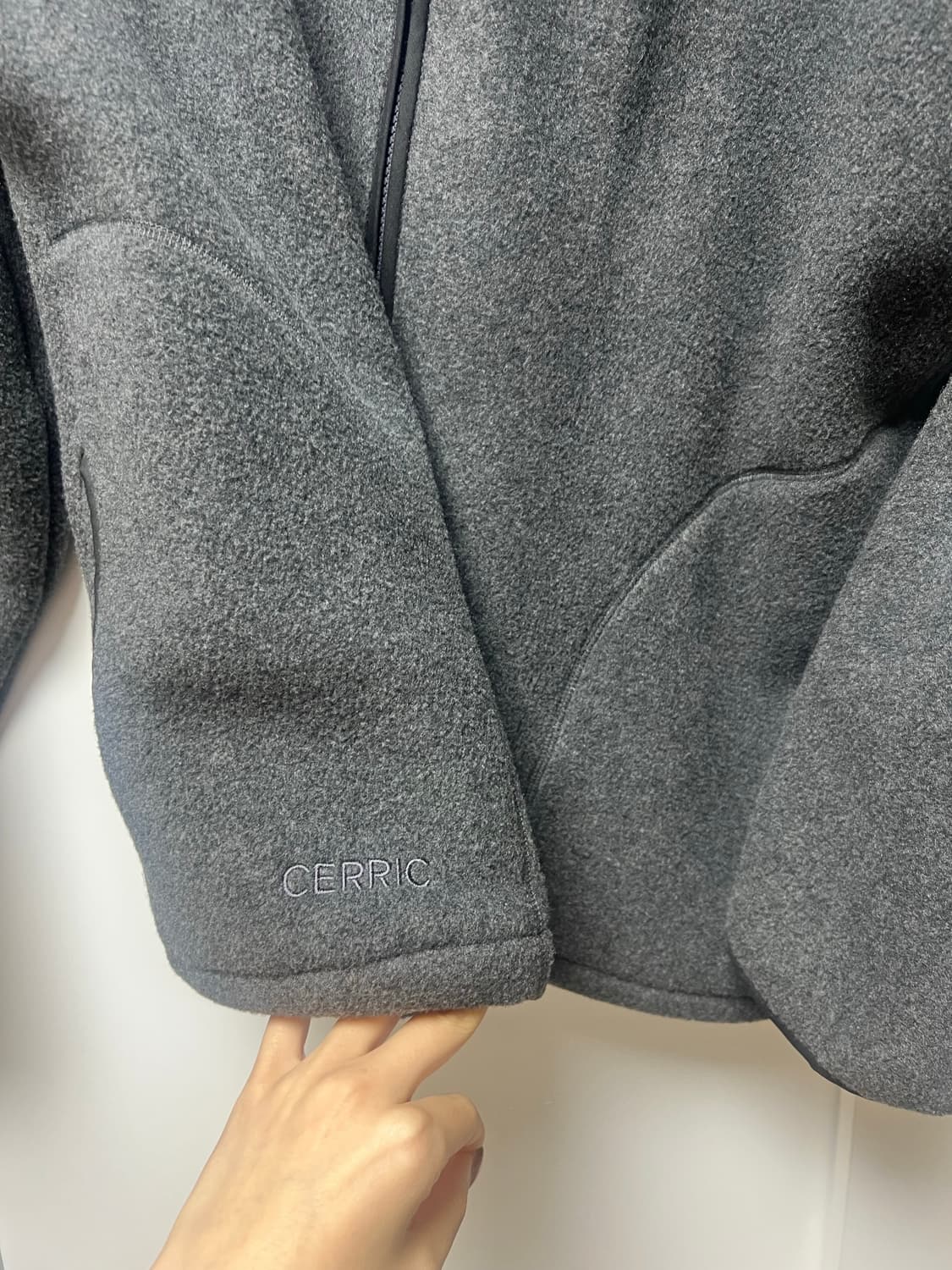 CERRIC Fleece Hooded Zip Up / Charcoal 상품이미지5