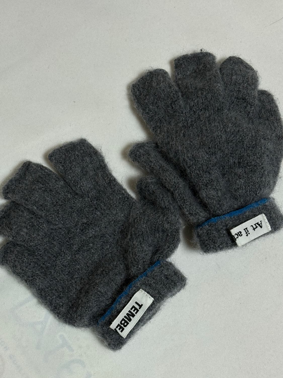 아트이프액츠 템베아 핑거리스 장갑 블루 그레이 상품이미지2