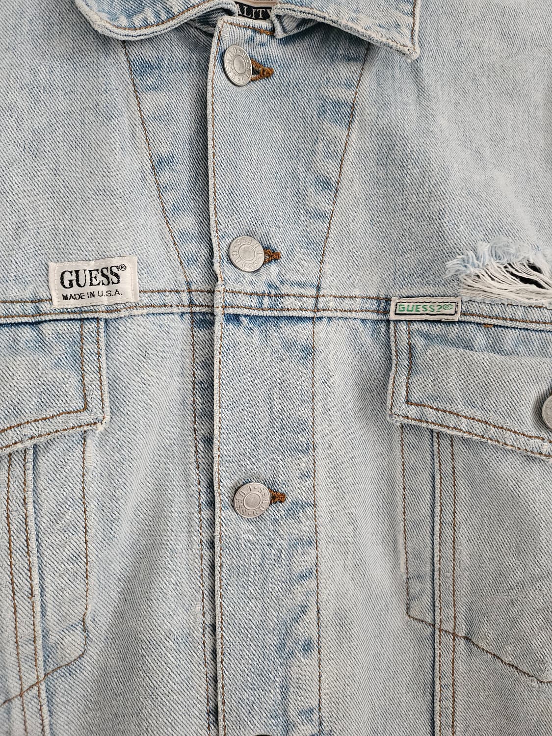 90s 올드 게스 Guess 데님자켓
 상품이미지5