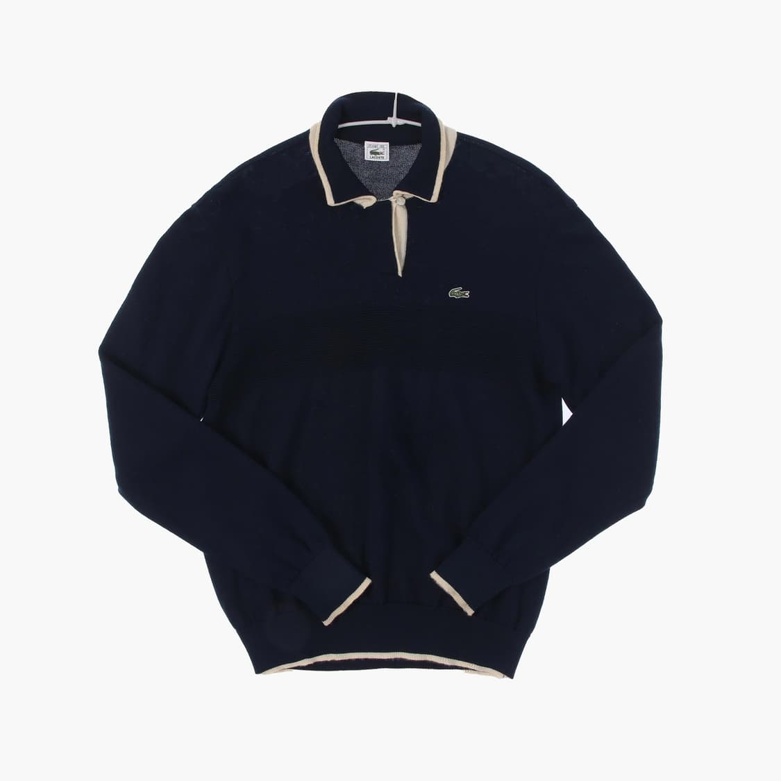 [M] Lacoste 라코스테 네이비 울 카라넥 니트 상품이미지4