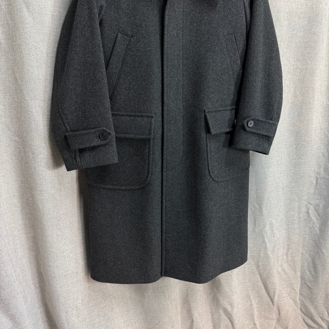 어나더오피스 보이저 발마칸 롱 코트 (Heather Charcoal) 상품이미지3