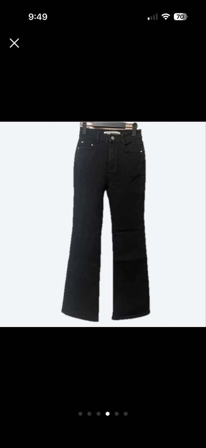 (미착용) 엘런아크 부츠컷 데님 블랙 상품이미지4