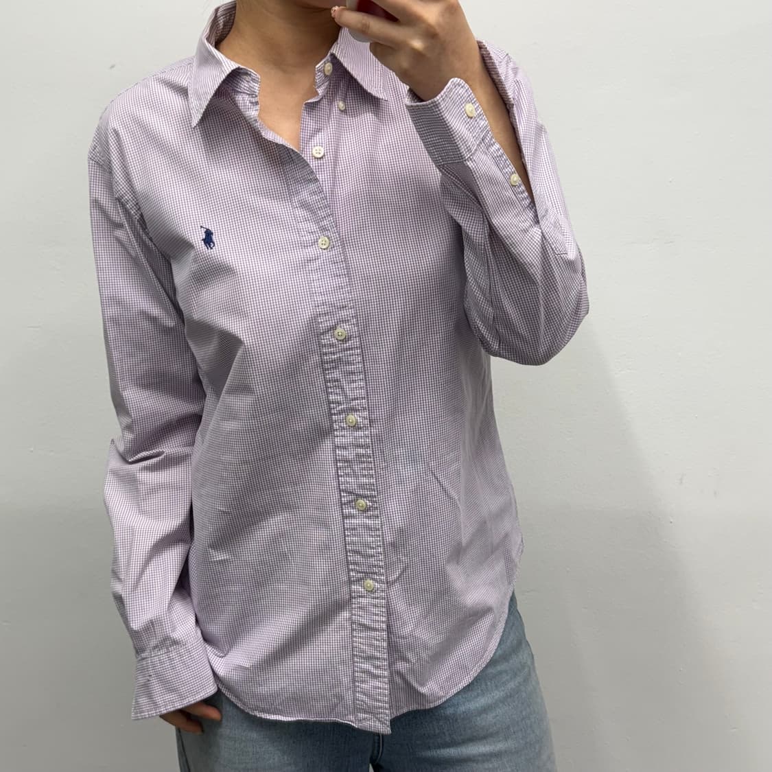 [XL] 랄프로렌 커스텀핏 드레스셔츠 잔체크 셔츠 상품이미지2