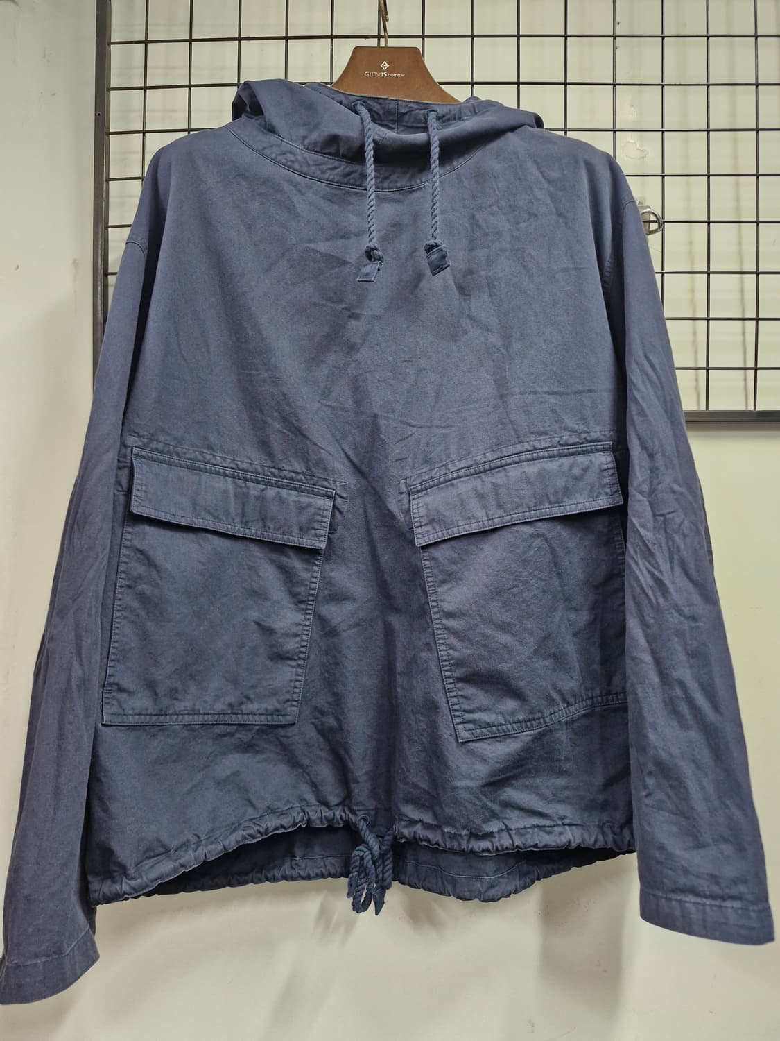 95-100L 예스아이씨 후드 스모크 셔츠 네이비 상품이미지1