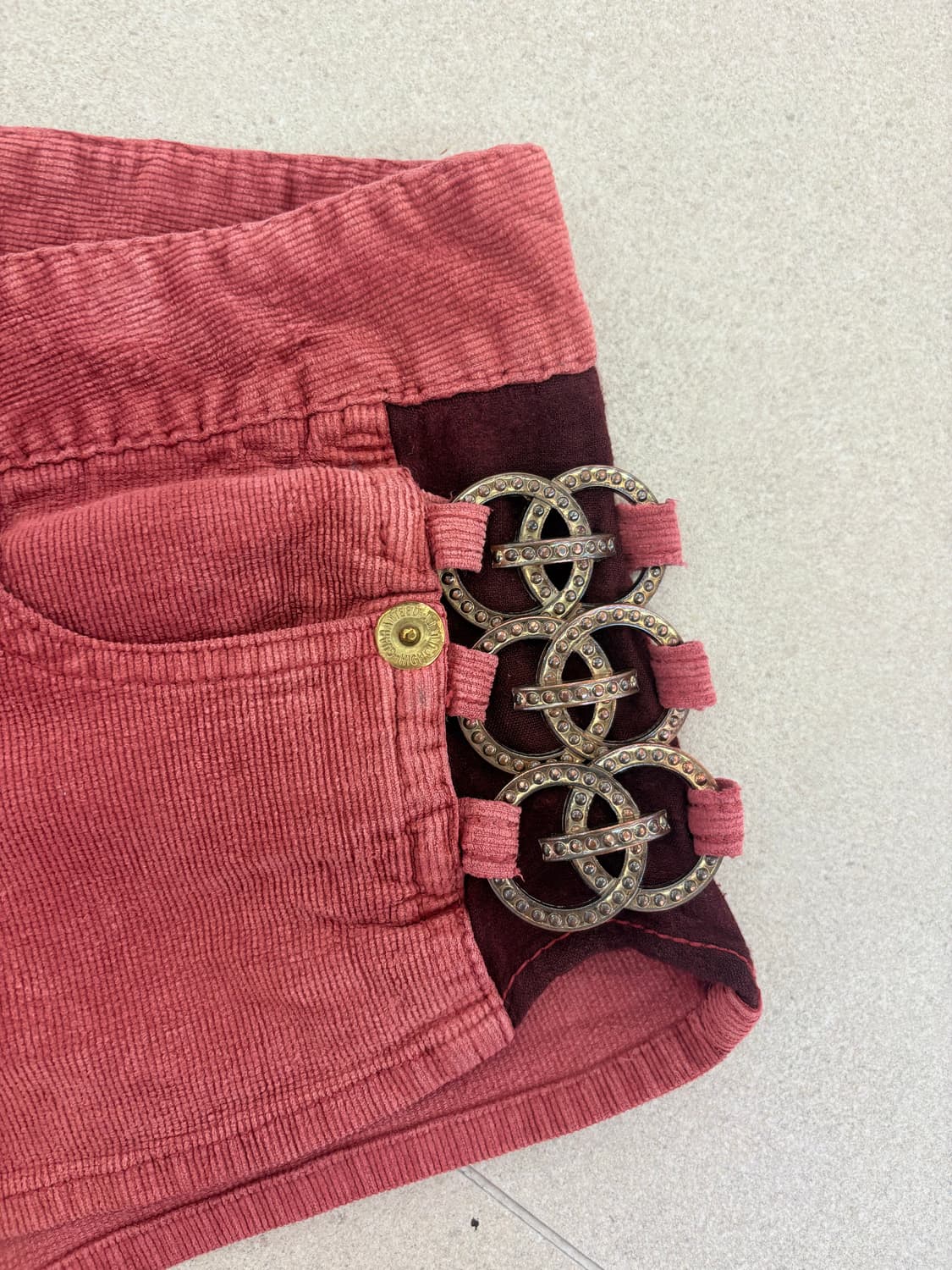 레드 사이드장식 반바지 상품이미지3