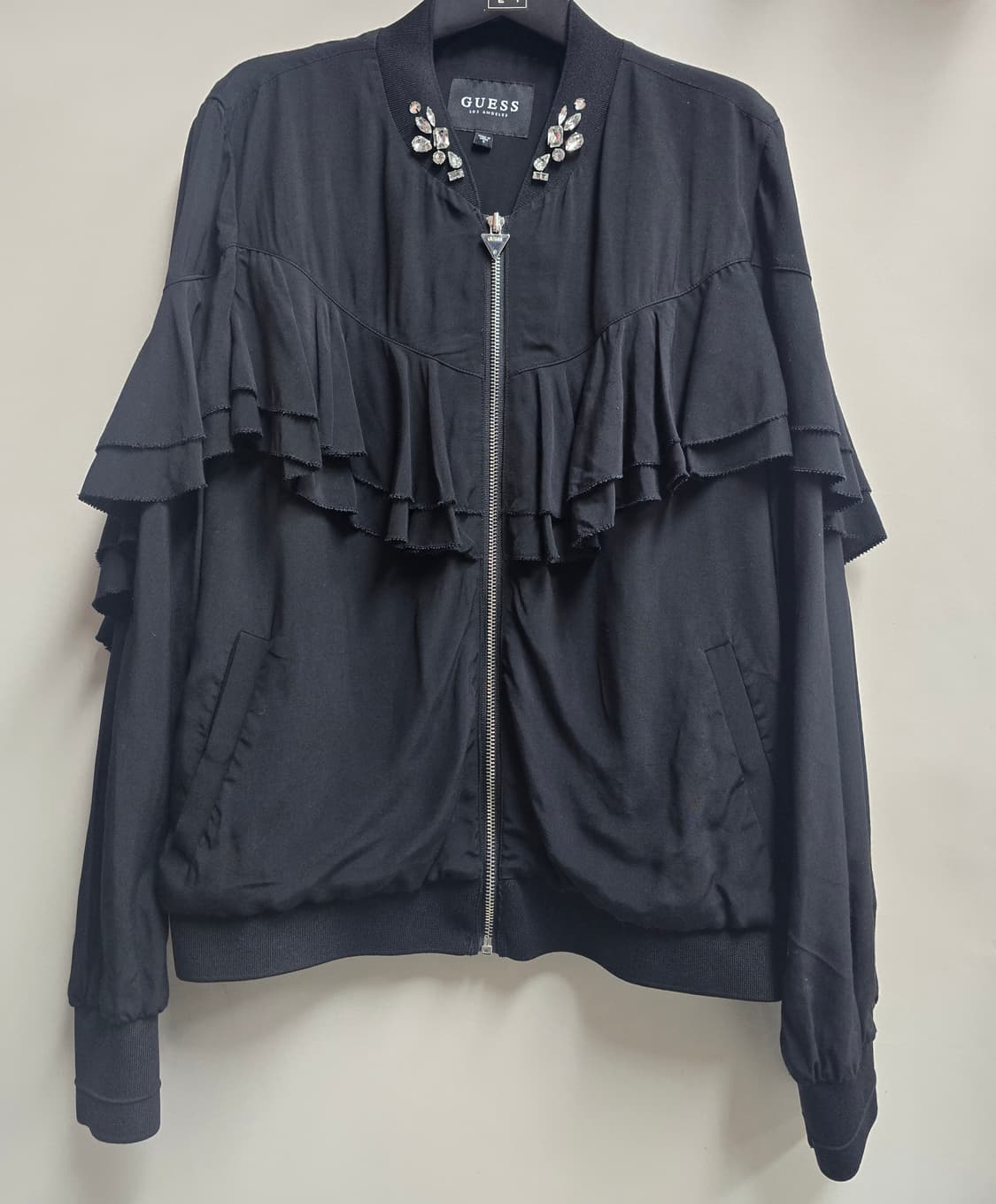 게스 비즈 슬리브 러블 붐버자켓 S(95) 상품이미지1