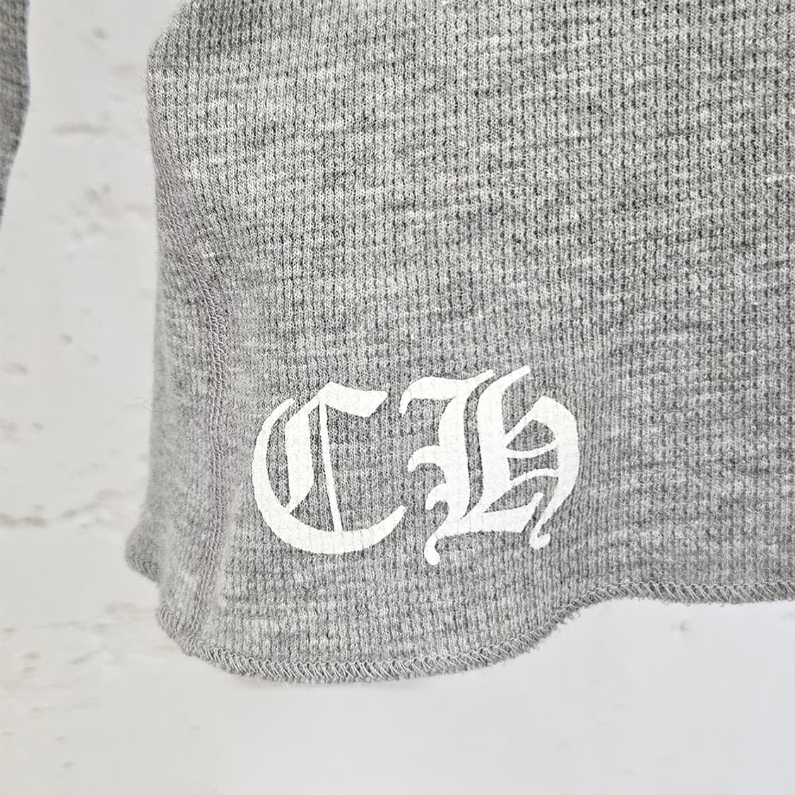 [XL] 미사용 크롬하츠 홀스슈 와플 니트 그레이 B1213C142 상품이미지7