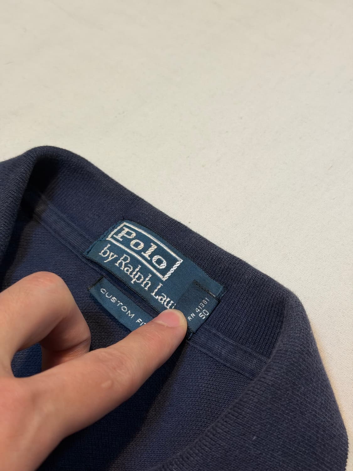 폴로 랄프로렌 닻 자수 반팔 카라티 네이비 상품이미지3