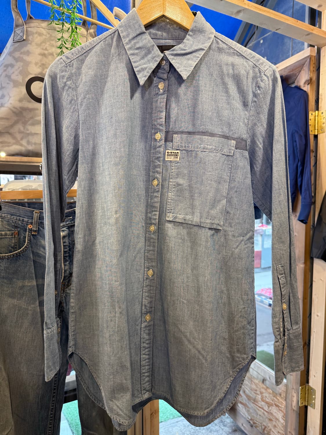 지스타 로우 데님 셔츠  상품이미지1