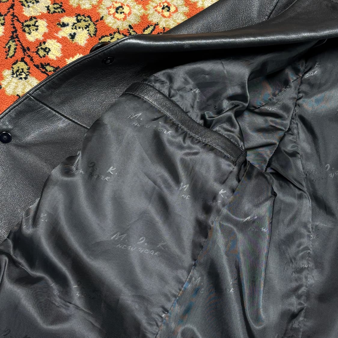 [착용샷] MIK 리얼 레더 램스킨 가죽 블레이저 105 상품이미지7