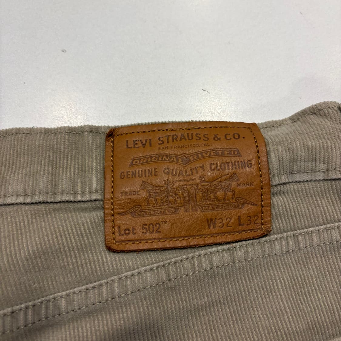 [32] 리바이스 502 코듀로이 베이지 바지 B254 상품이미지4