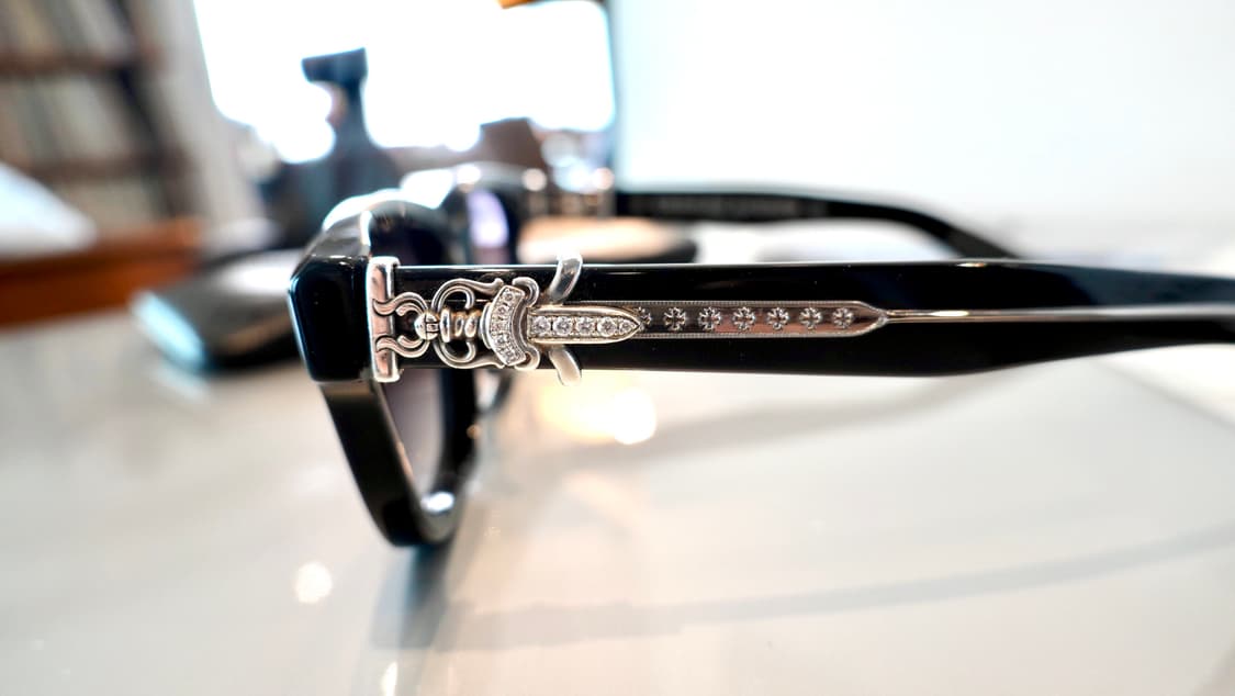 크롬하츠 바질리오네어2 블랙/실버 파베다이아 선글라스/안경 상품이미지4