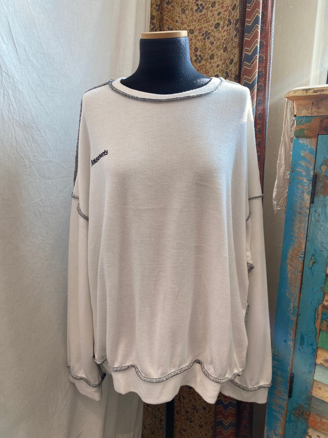 DAZY 화이트 오버핏 티셔츠(F) 상품이미지1