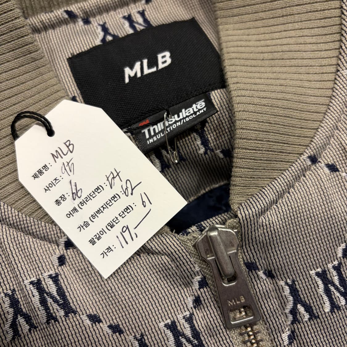 [95] 엠엘비 MLB NY 모노그램 양키스 패턴 자켓 D94 상품이미지5