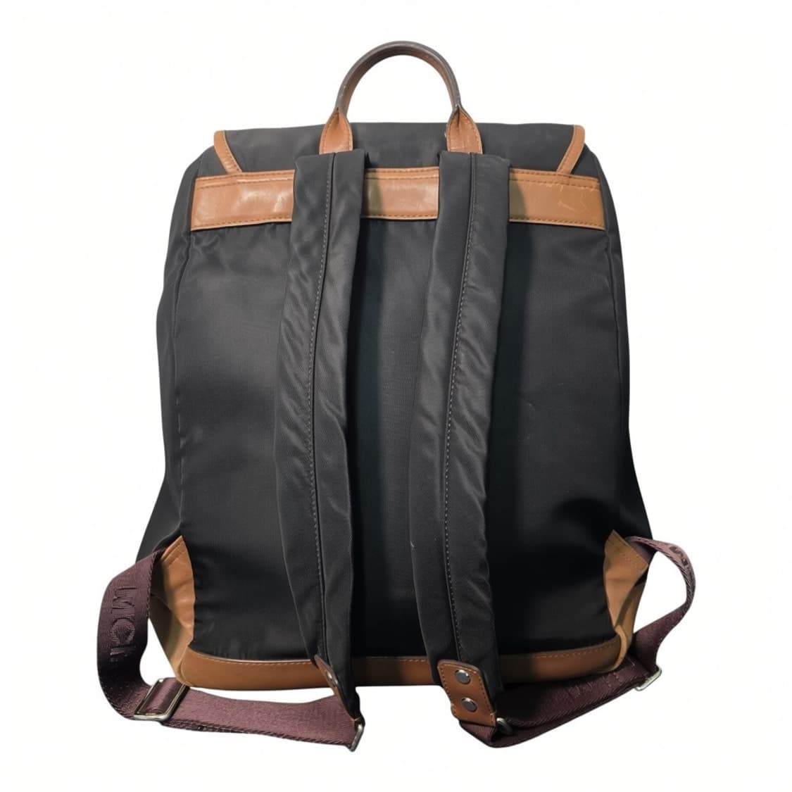 MCM 레더 트리밍 백팩 블랙 2way 데일리 (빈티지) 상품이미지2