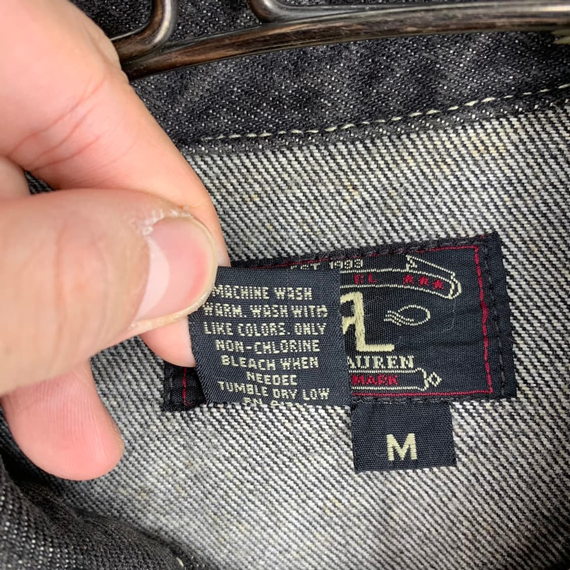 RRL 흑청 데님 트러커 자켓 상품이미지7