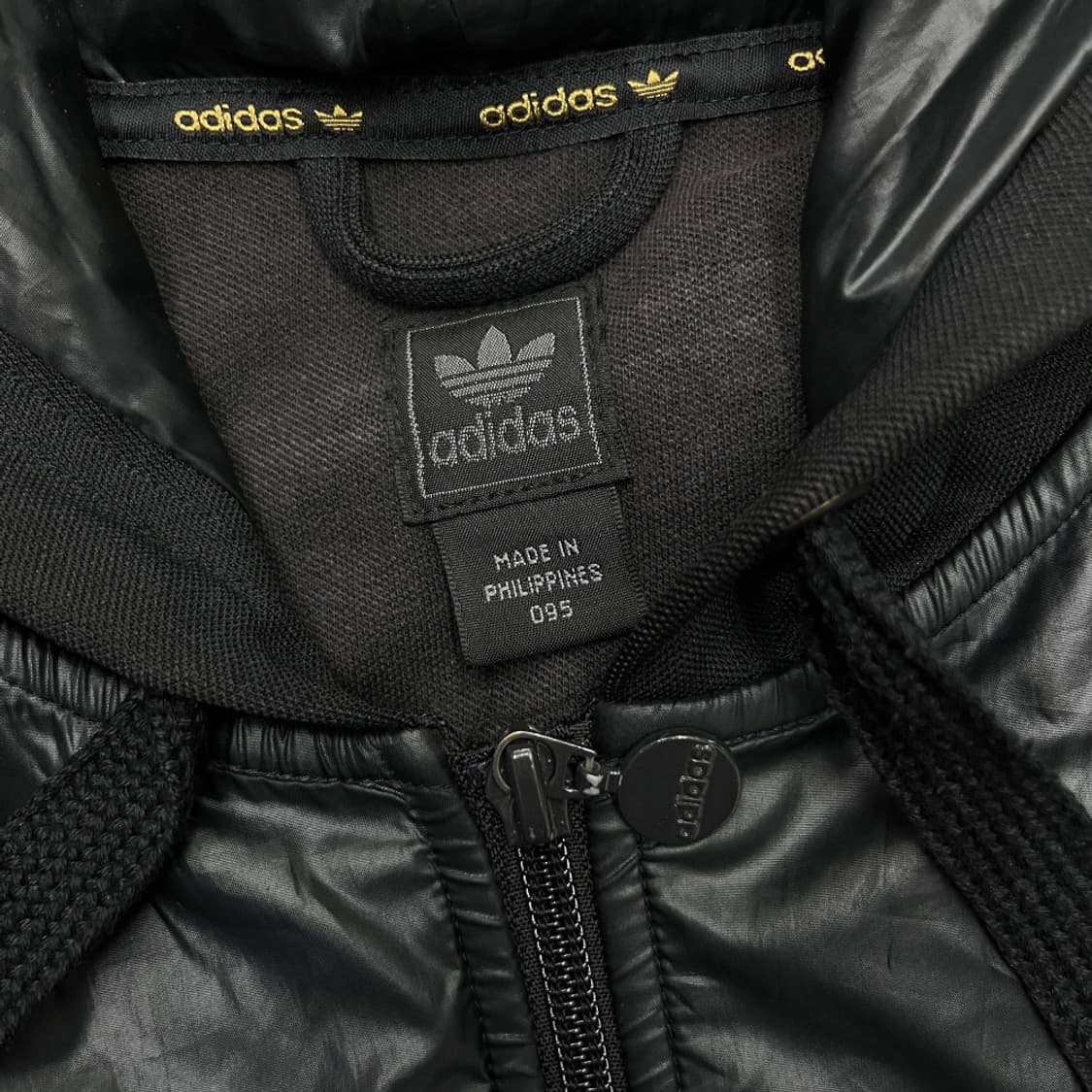 아디다스 골드로고 블랙 후드 트랙탑 95 상품이미지6