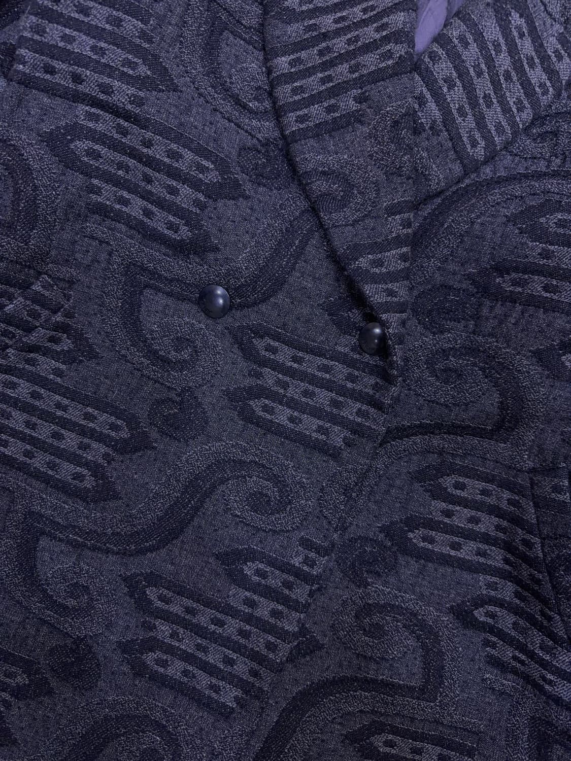 발리 울 라나 빈티지 패턴 레트로 더블 블레스트 코트 M 상품이미지4