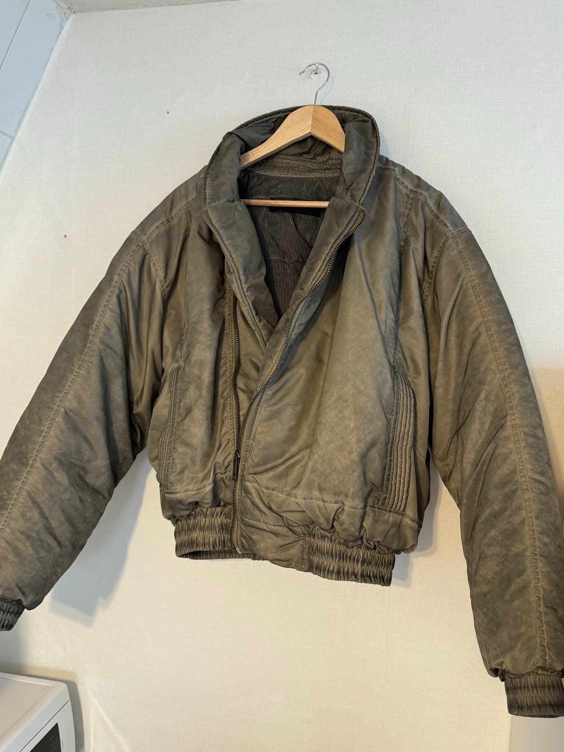 Asymmetrical Zip Bomber Jacket  상품이미지3