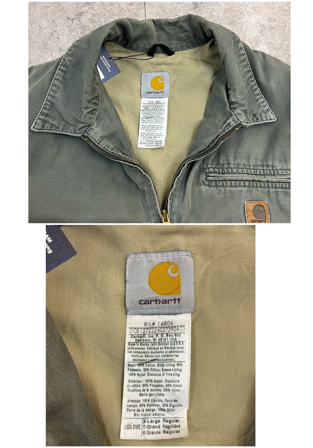 칼하트 해밀턴 자켓 J169 XL #csz4138 상품이미지3