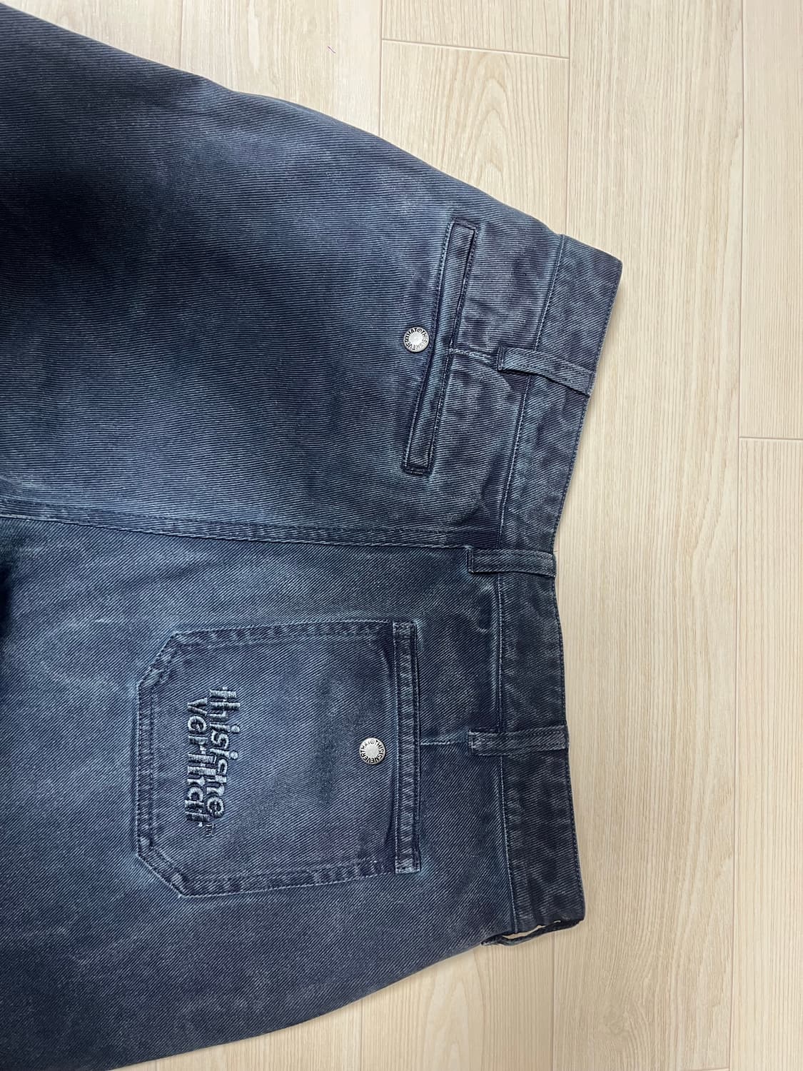 [디스이즈네버뎃]OL Overdyed pant Washed Navy_S 상품이미지9