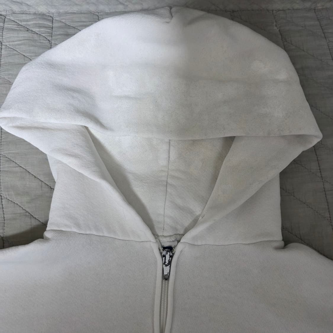 [XL] 90s 빈티지 러셀 애슬레틱 화이트 후드집업 USA 페인트 상품이미지4