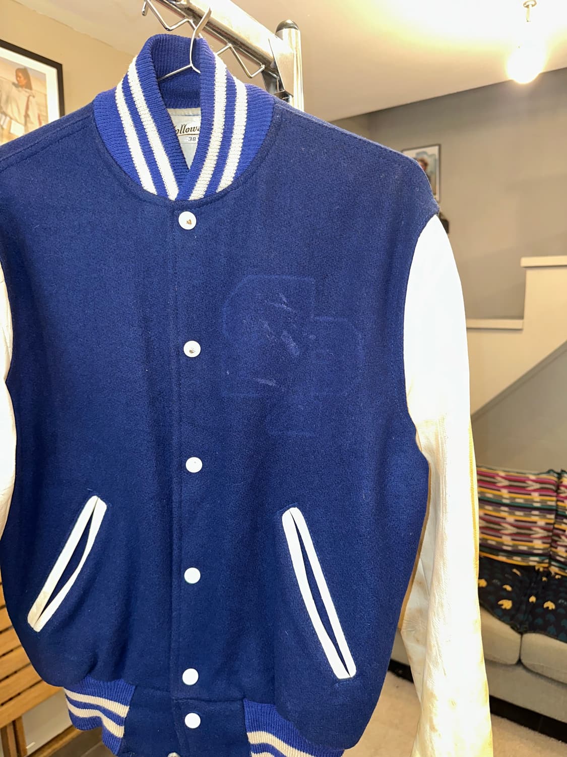 60-70’s Holloway leather varsity jacket 상품이미지6