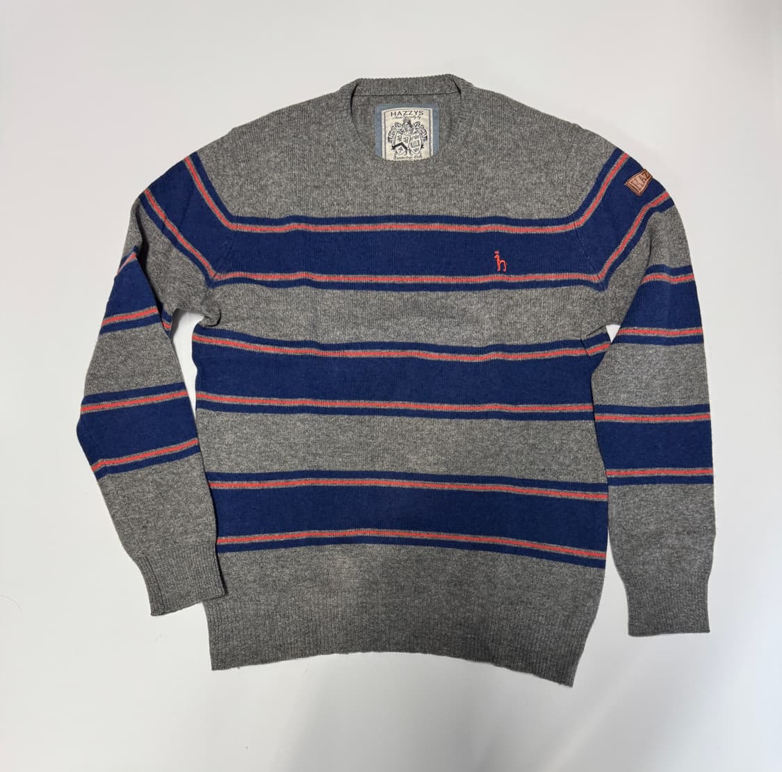 헤지스 hazzys 스트라이프 가벼운 울 니트 M~L 상품이미지1