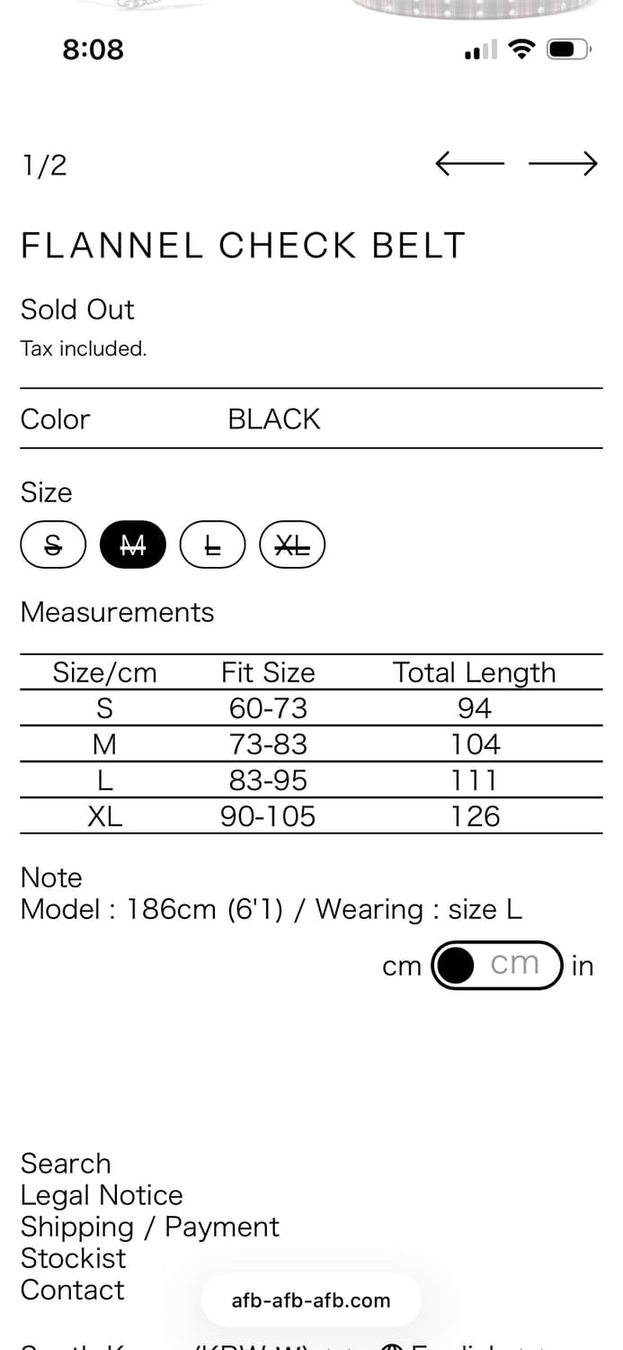 Afb 벨트 m 상품이미지2